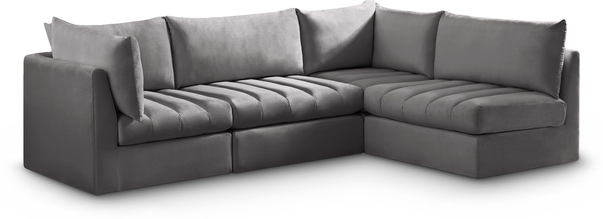 Jacob 103" 4-Piece Velvet Modular Sectional