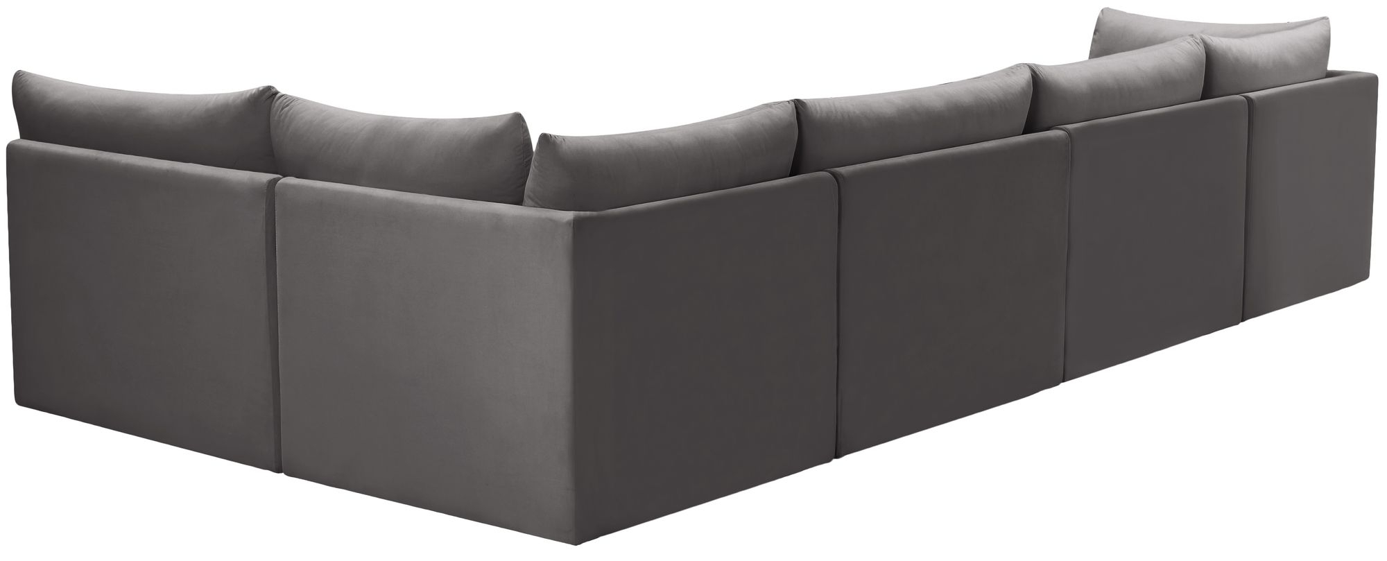 Jacob 140" 5-Piece Velvet Modular Sectional