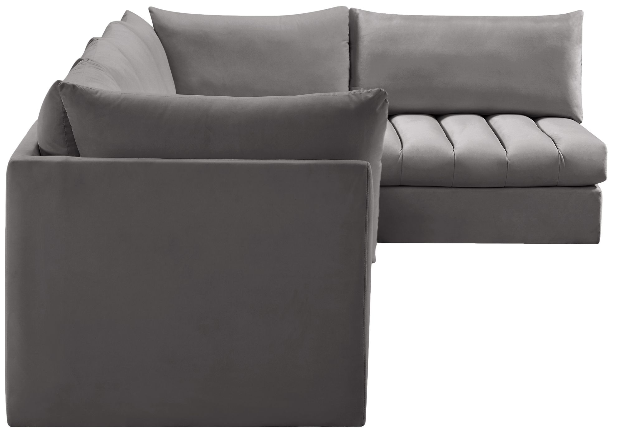 Jacob 140" 5-Piece Velvet Modular Sectional