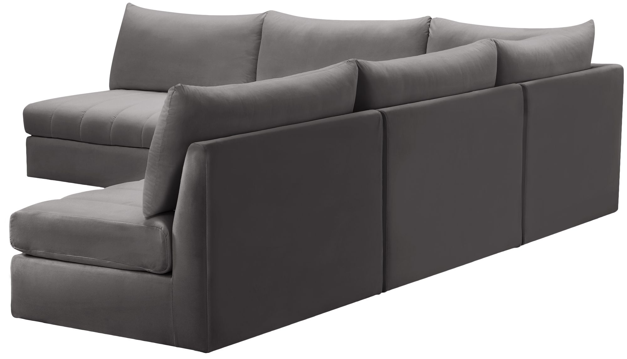 Jacob 107" 5-Piece Velvet Modular Sectional