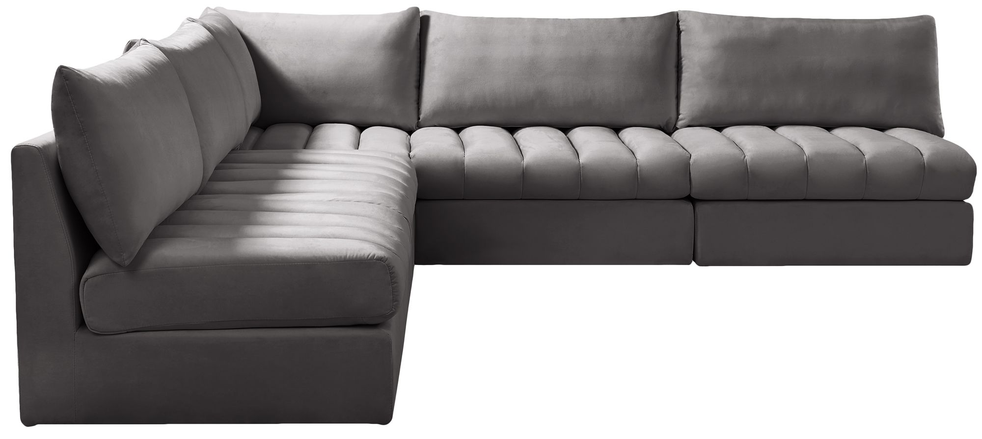 Jacob 107" 5-Piece Velvet Modular Sectional