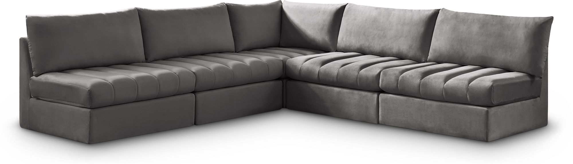Jacob 107" 5-Piece Velvet Modular Sectional