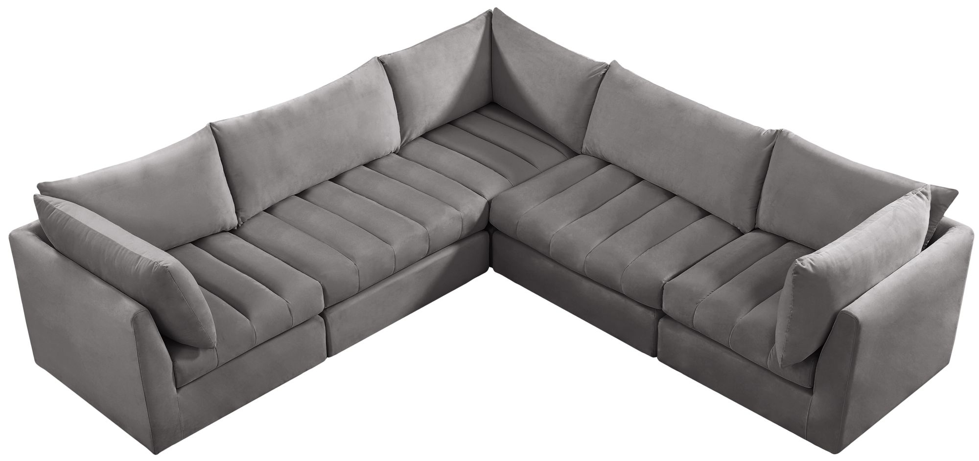 Jacob 103" 5-Piece Velvet Modular Sectional