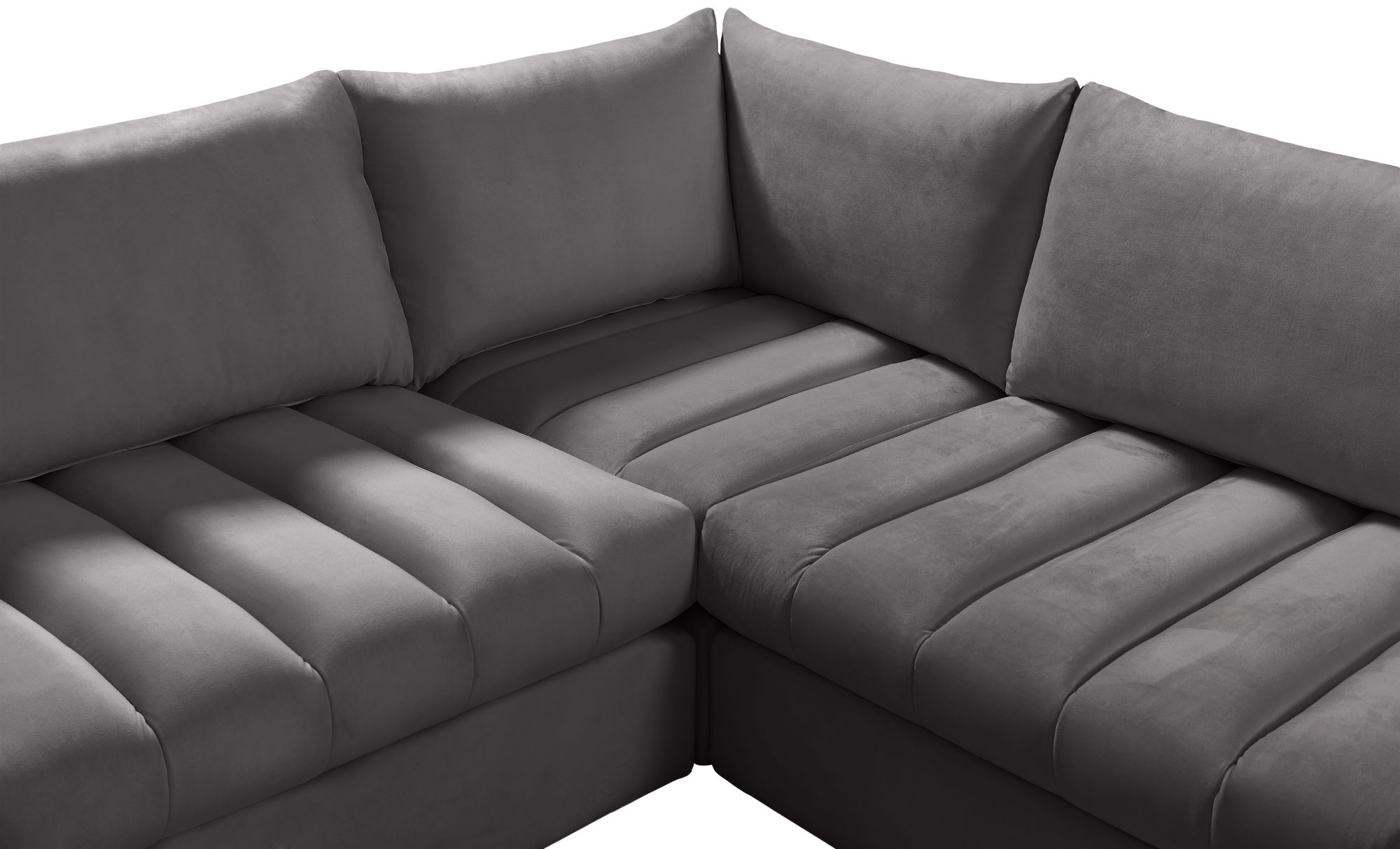 Jacob 140" 6-Piece Velvet Modular Sectional