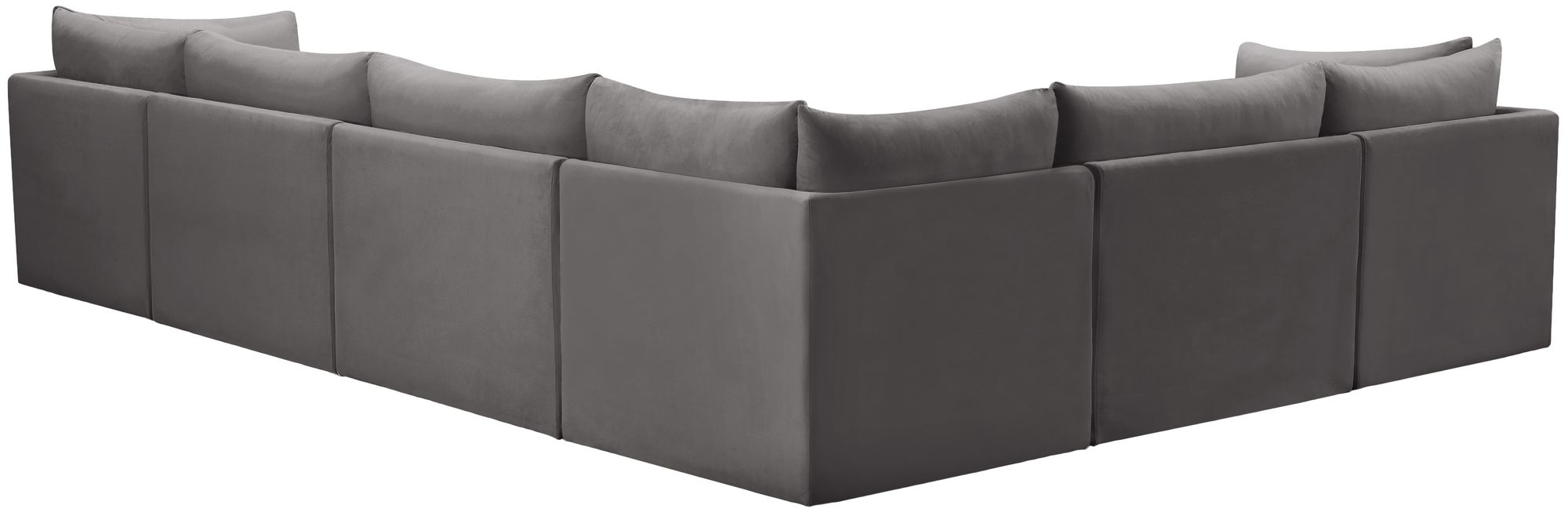 Jacob 140" 6-Piece Velvet Modular Sectional