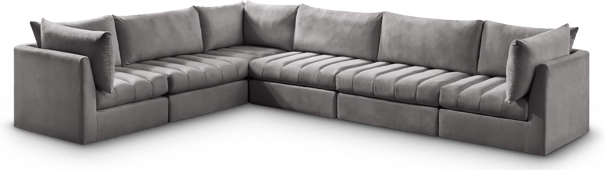 Jacob 140" 6-Piece Velvet Modular Sectional