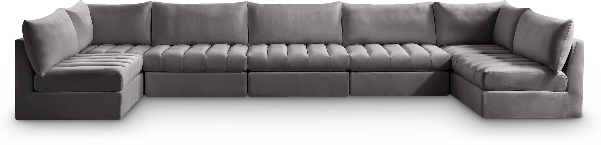 Jacob 177" 7-Piece Velvet Modular U-Shape Sectional