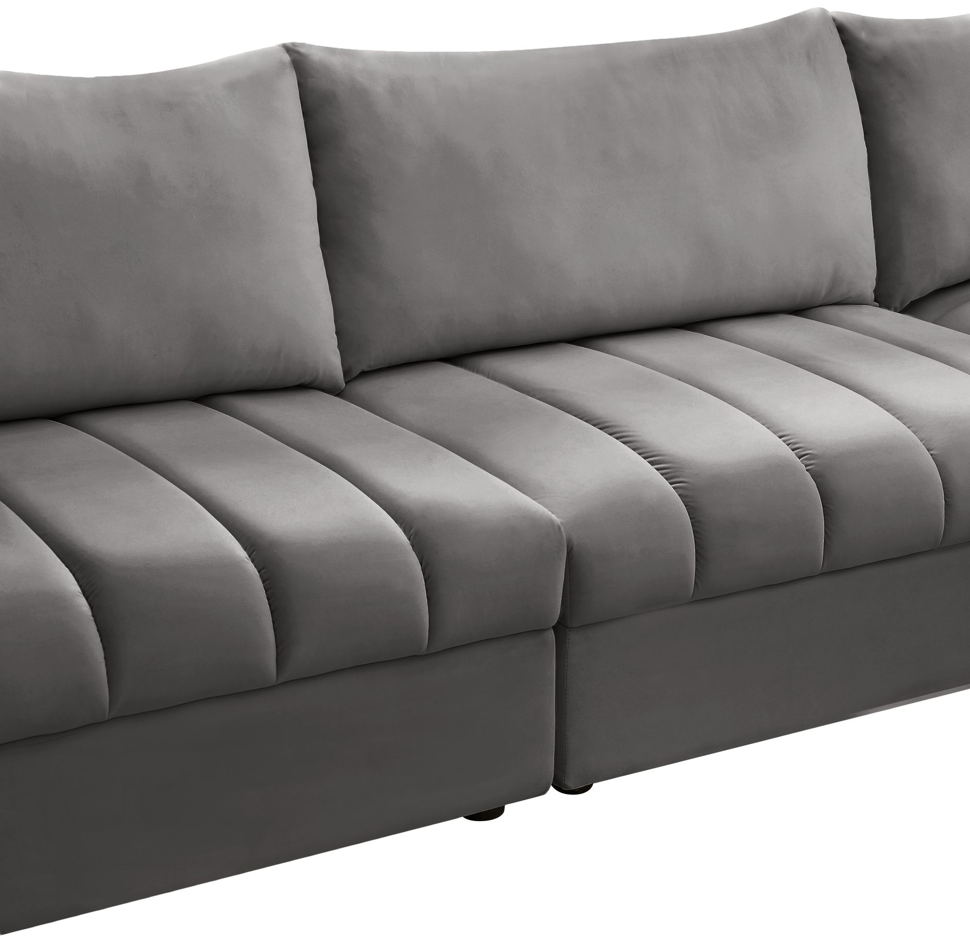 Jacob 140" 8-Piece Velvet Modular U-Shape Sectional
