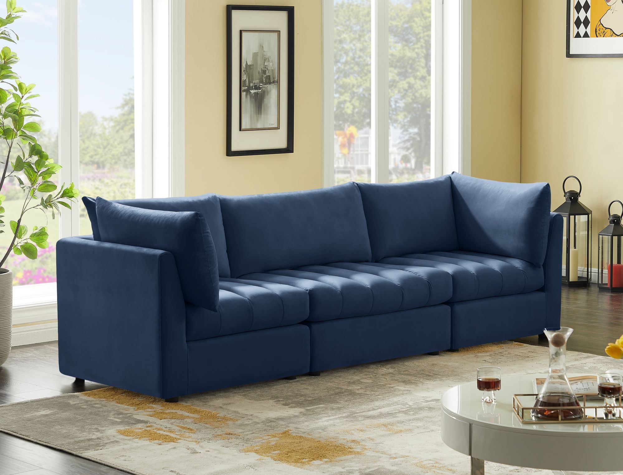 Jacob 103" Velvet Modular Sofa