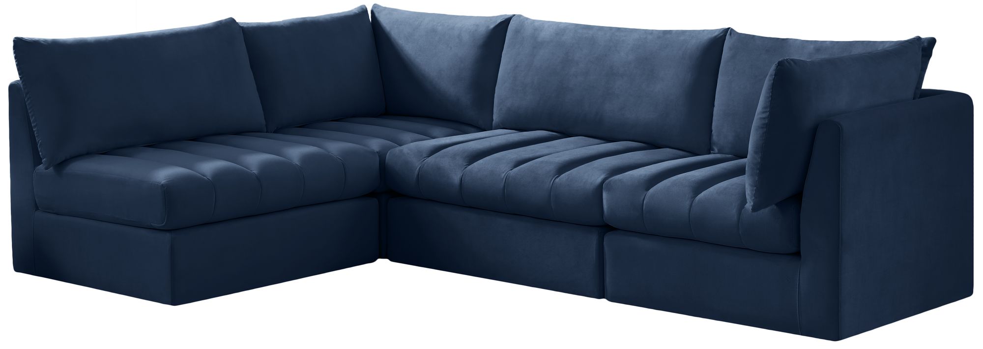 Jacob 103" 4-Piece Velvet Modular Sectional