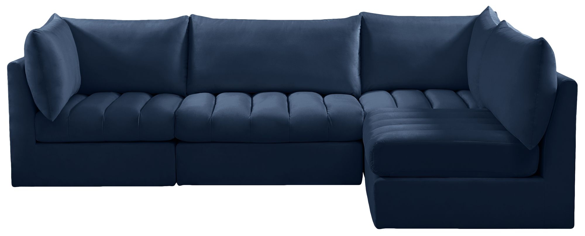 Jacob 103" 4-Piece Velvet Modular Sectional