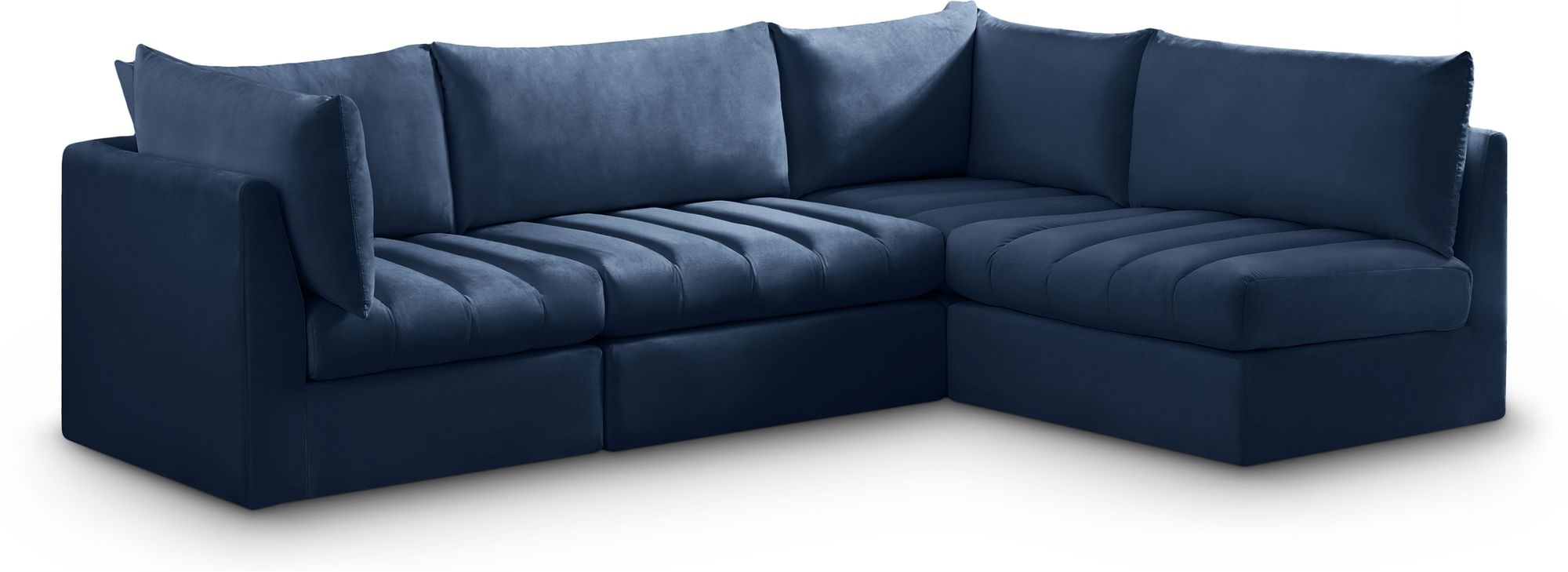 Jacob 103" 4-Piece Velvet Modular Sectional