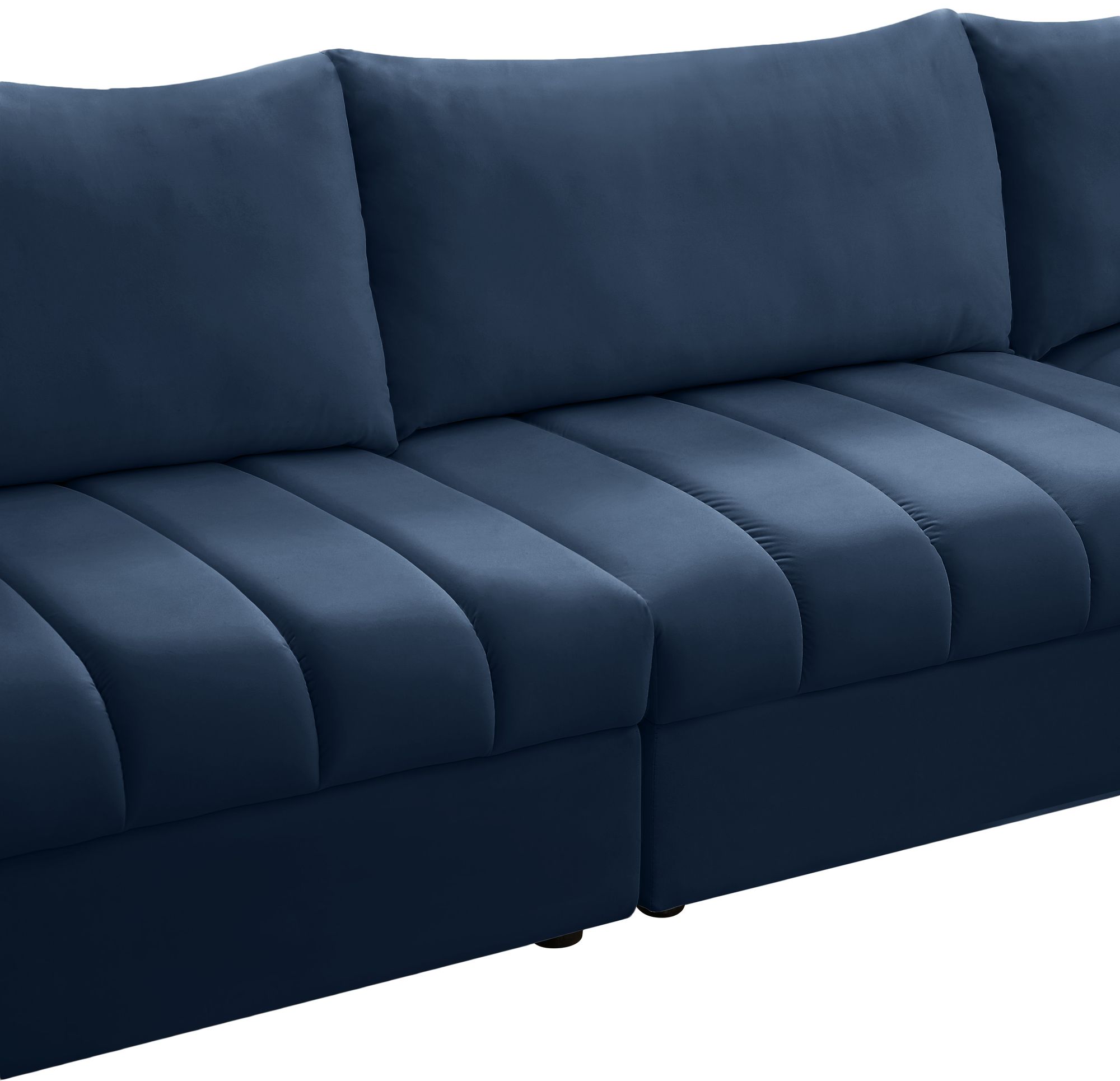 Jacob 140" 5-Piece Velvet Modular Sectional