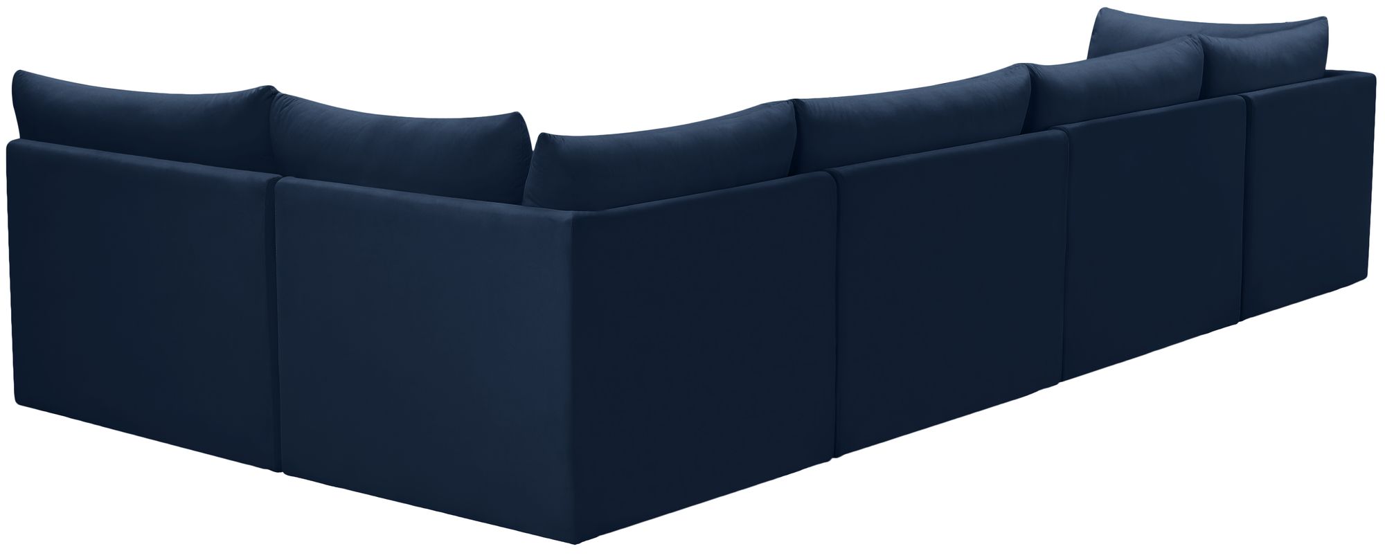 Jacob 140" 5-Piece Velvet Modular Sectional