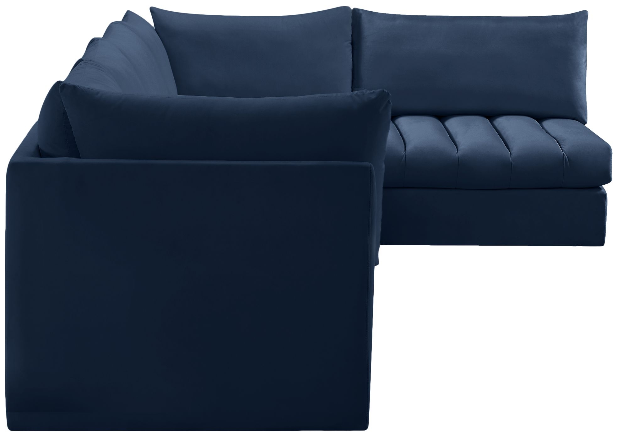 Jacob 140" 5-Piece Velvet Modular Sectional