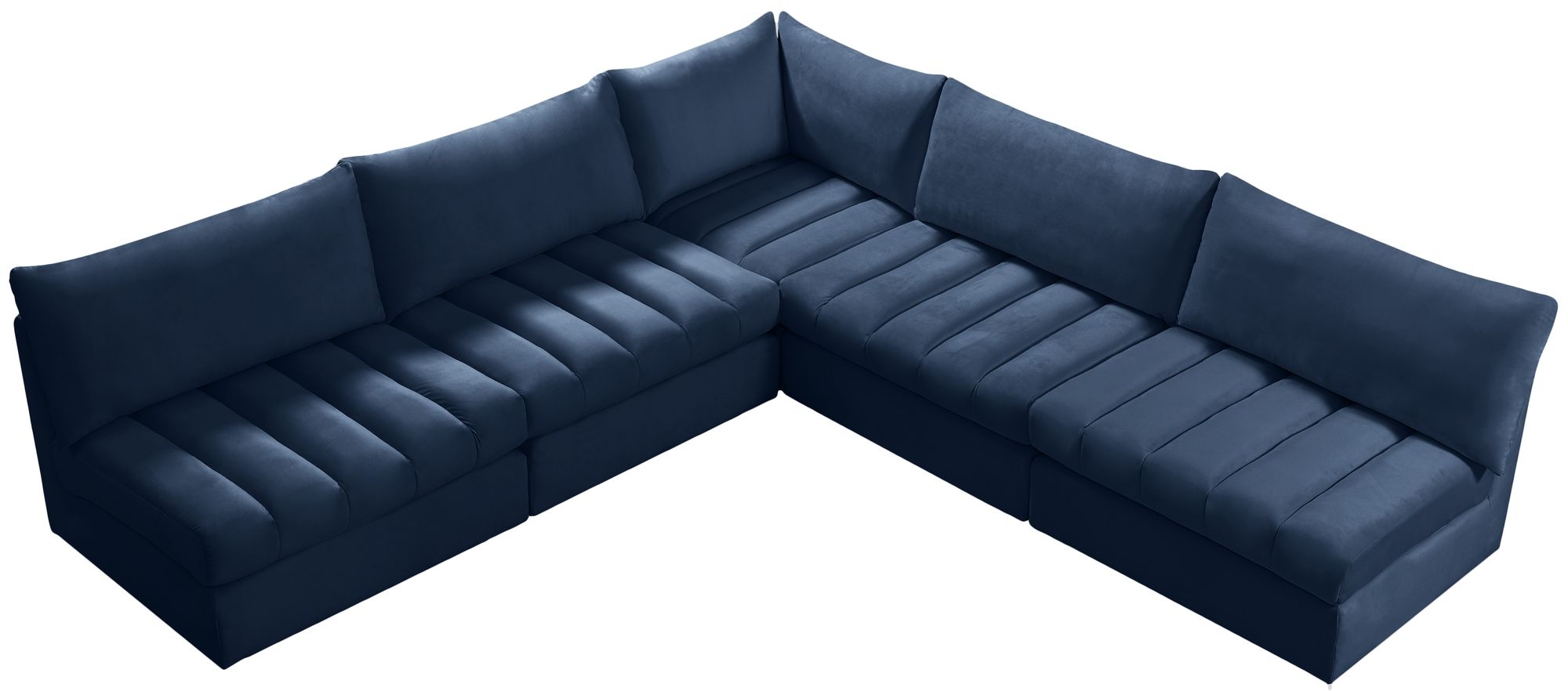 Jacob 107" 5-Piece Velvet Modular Sectional