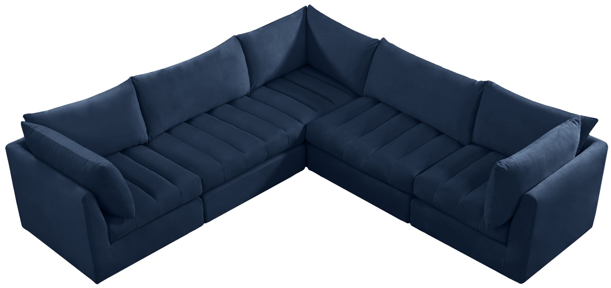 Jacob 103" 5-Piece Velvet Modular Sectional