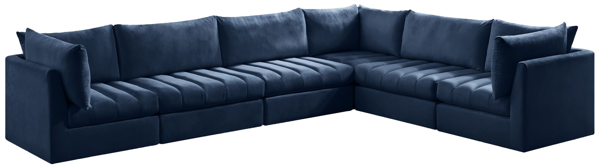 Jacob 140" 6-Piece Velvet Modular Sectional