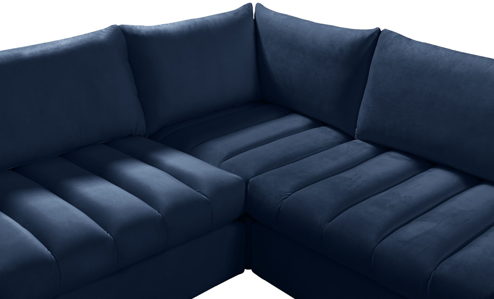 Jacob 140" 6-Piece Velvet Modular Sectional