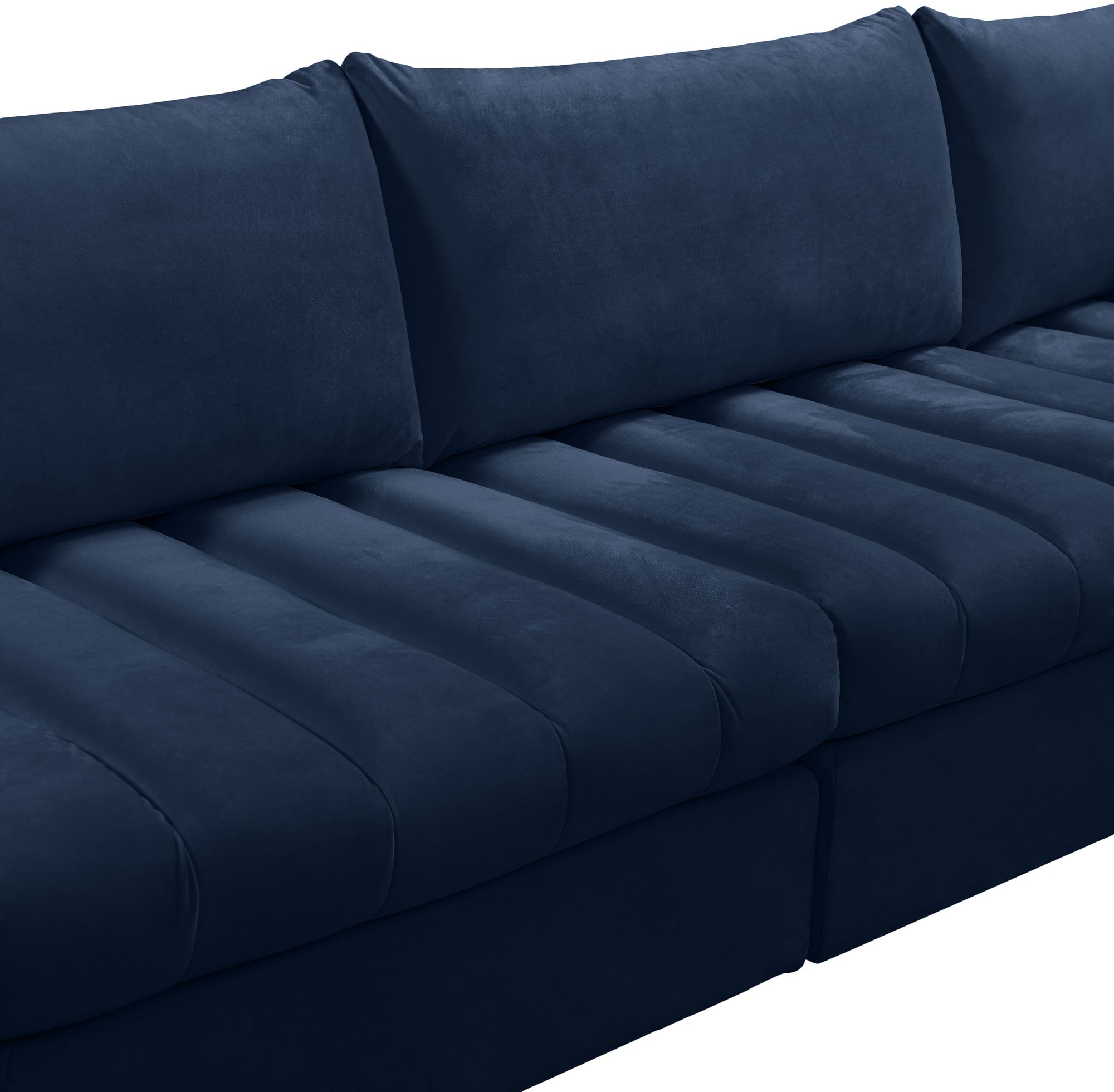Jacob 140" 6-Piece Velvet Modular Sectional