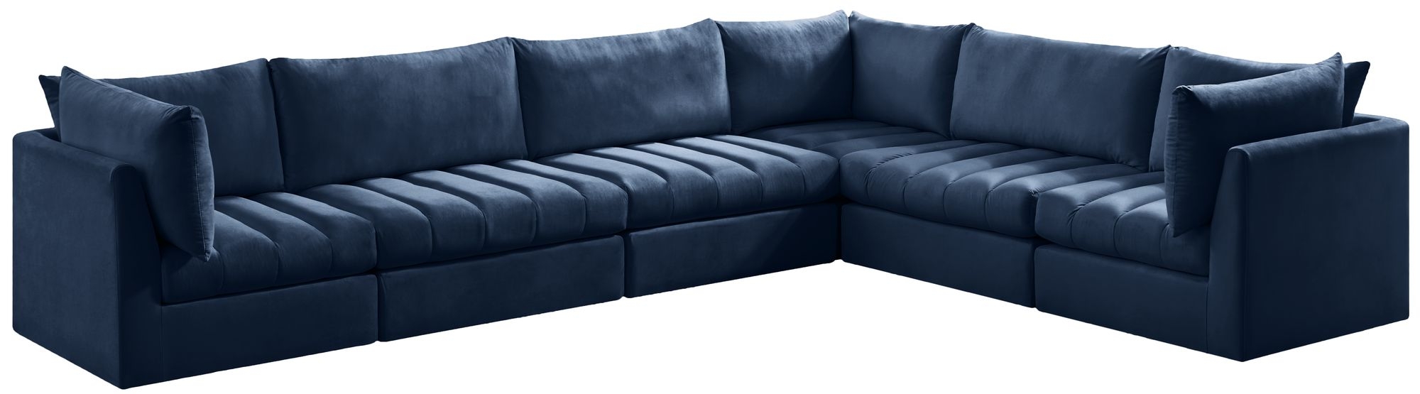 Jacob 140" 6-Piece Velvet Modular Sectional