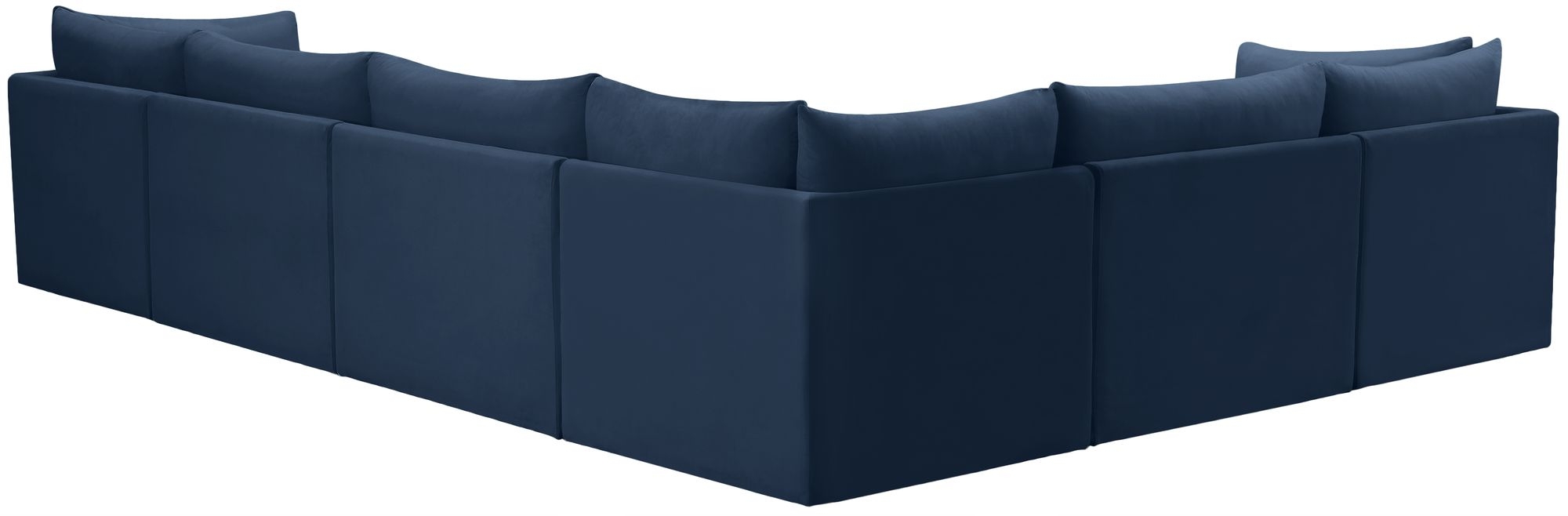 Jacob 140" 6-Piece Velvet Modular Sectional