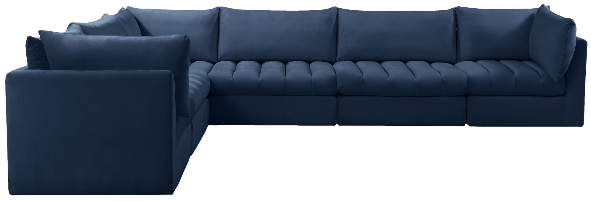 Jacob 140" 6-Piece Velvet Modular Sectional