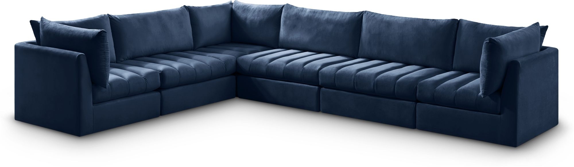 Jacob 140" 6-Piece Velvet Modular Sectional