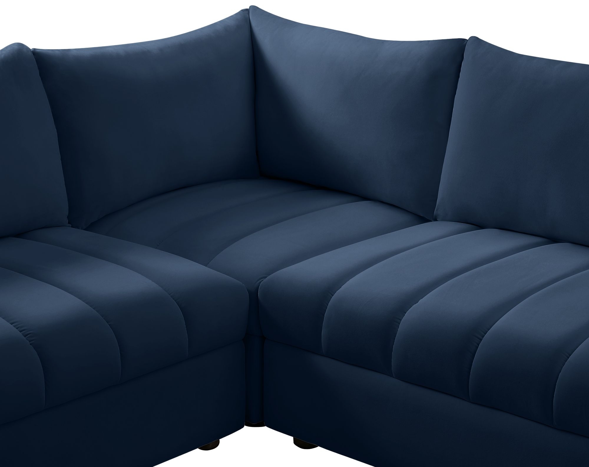 Jacob 140" 8-Piece Velvet Modular U-Shape Sectional