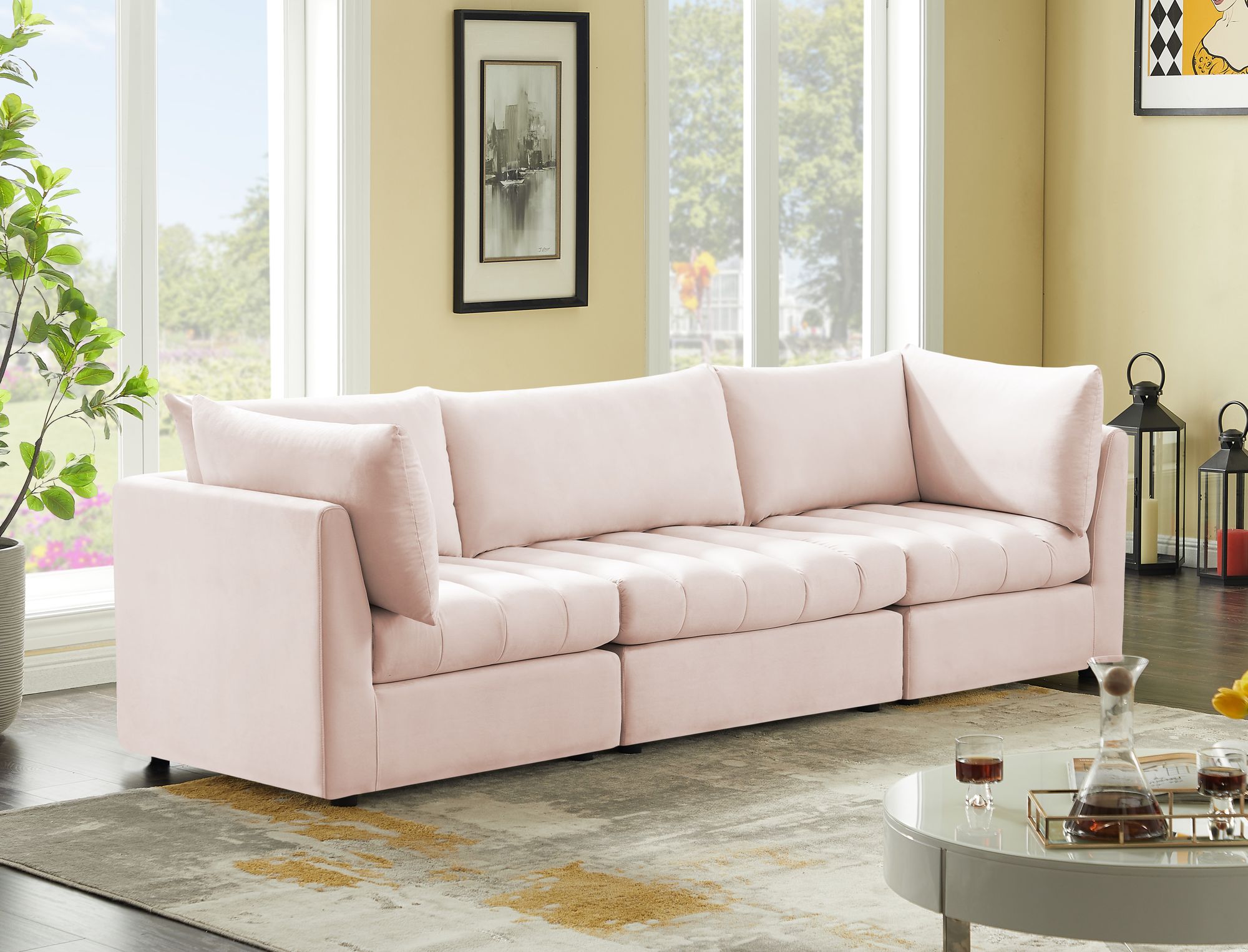 Jacob 103" Velvet Modular Sofa
