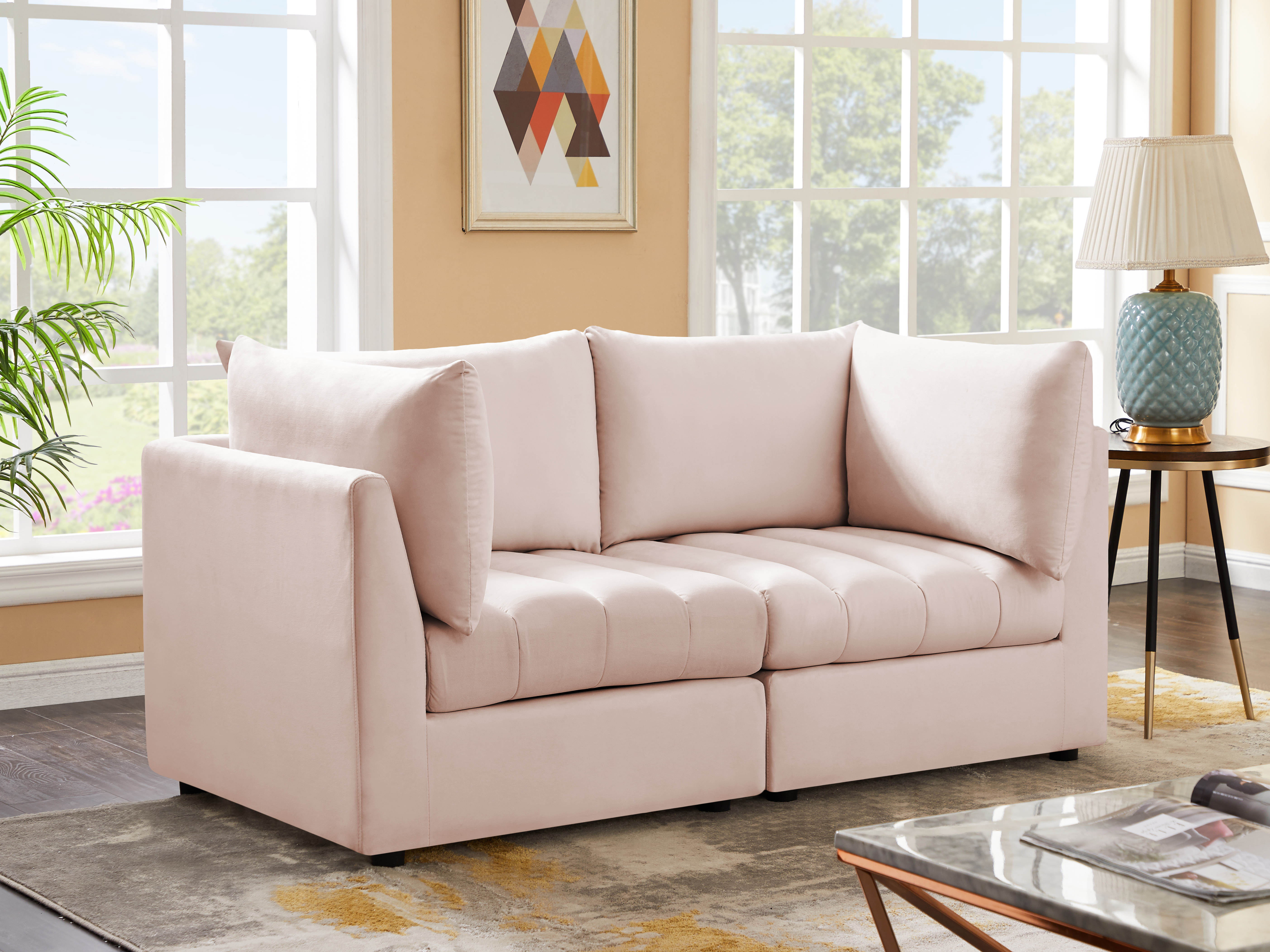 Jacob Velvet Modular Sofa