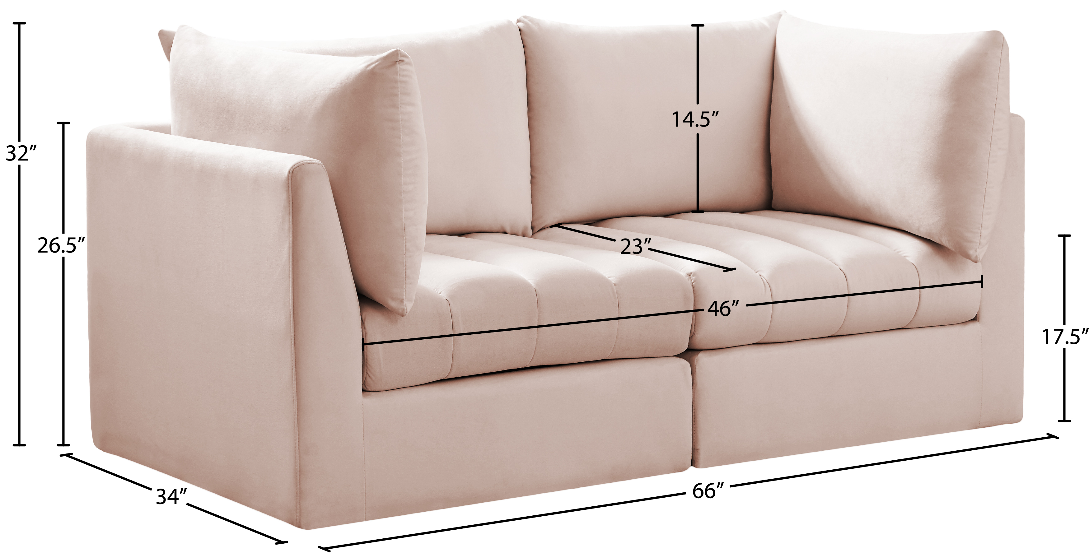 Jacob Velvet Modular Sofa