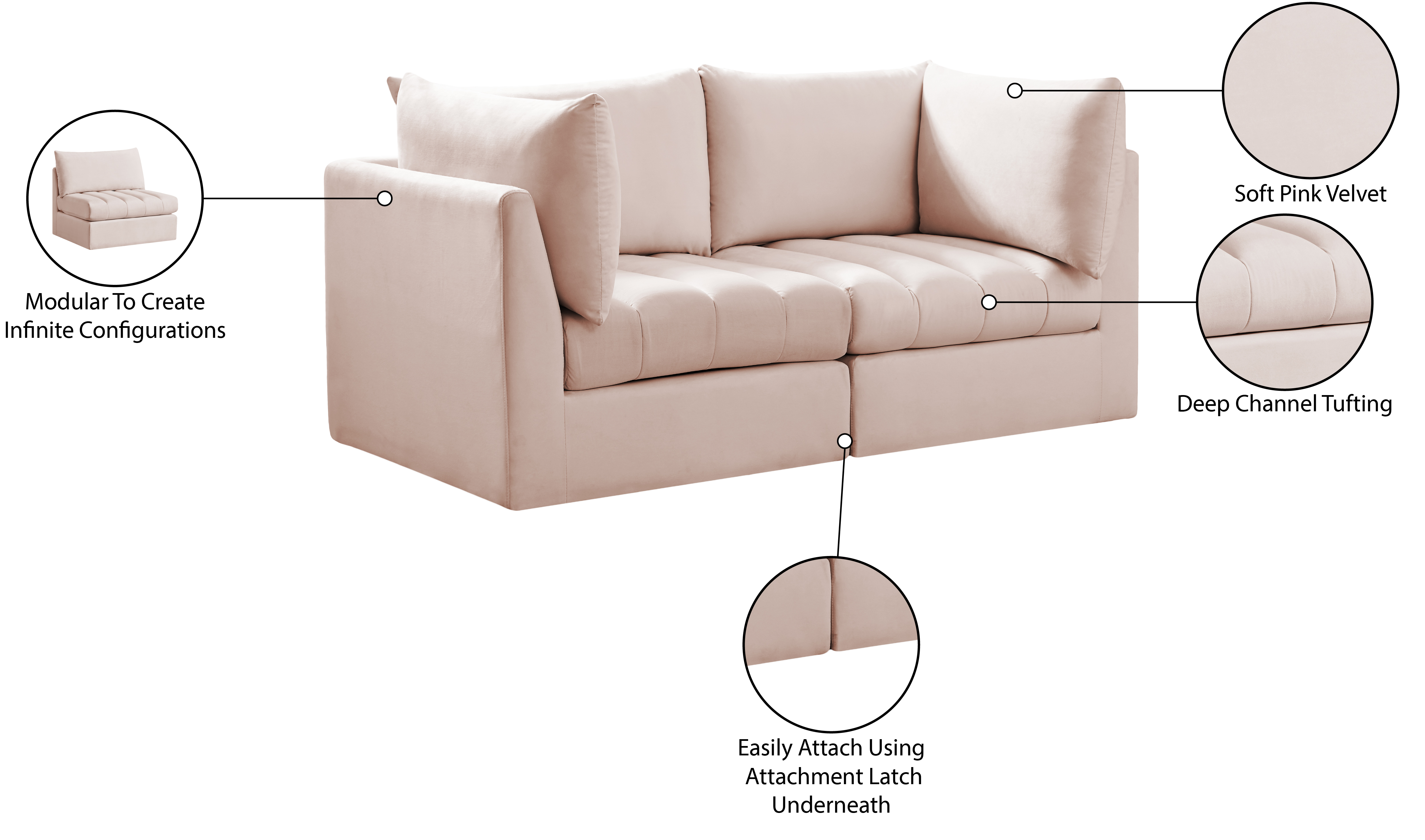 Jacob Velvet Modular Sofa