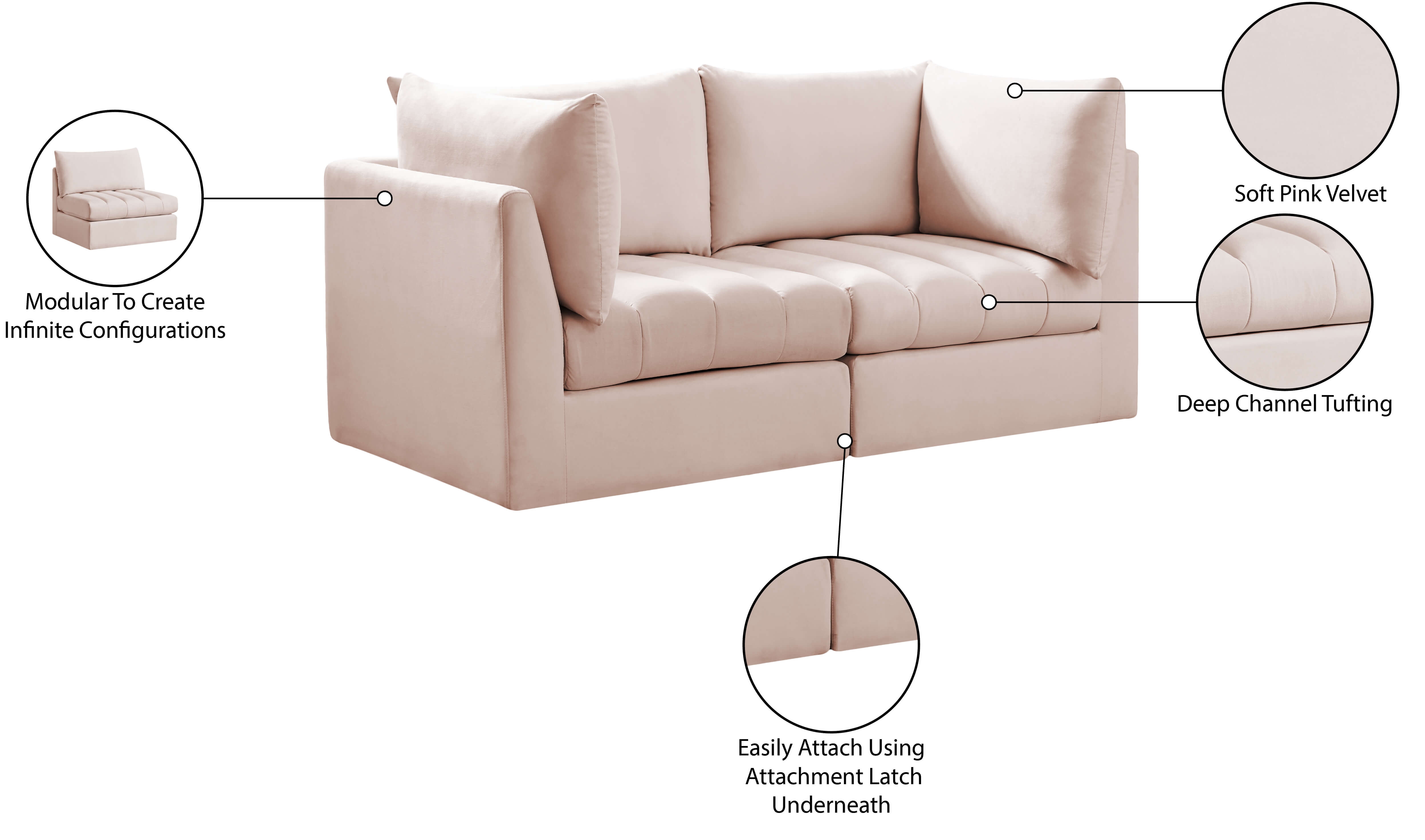 Jacob Velvet Modular Sofa