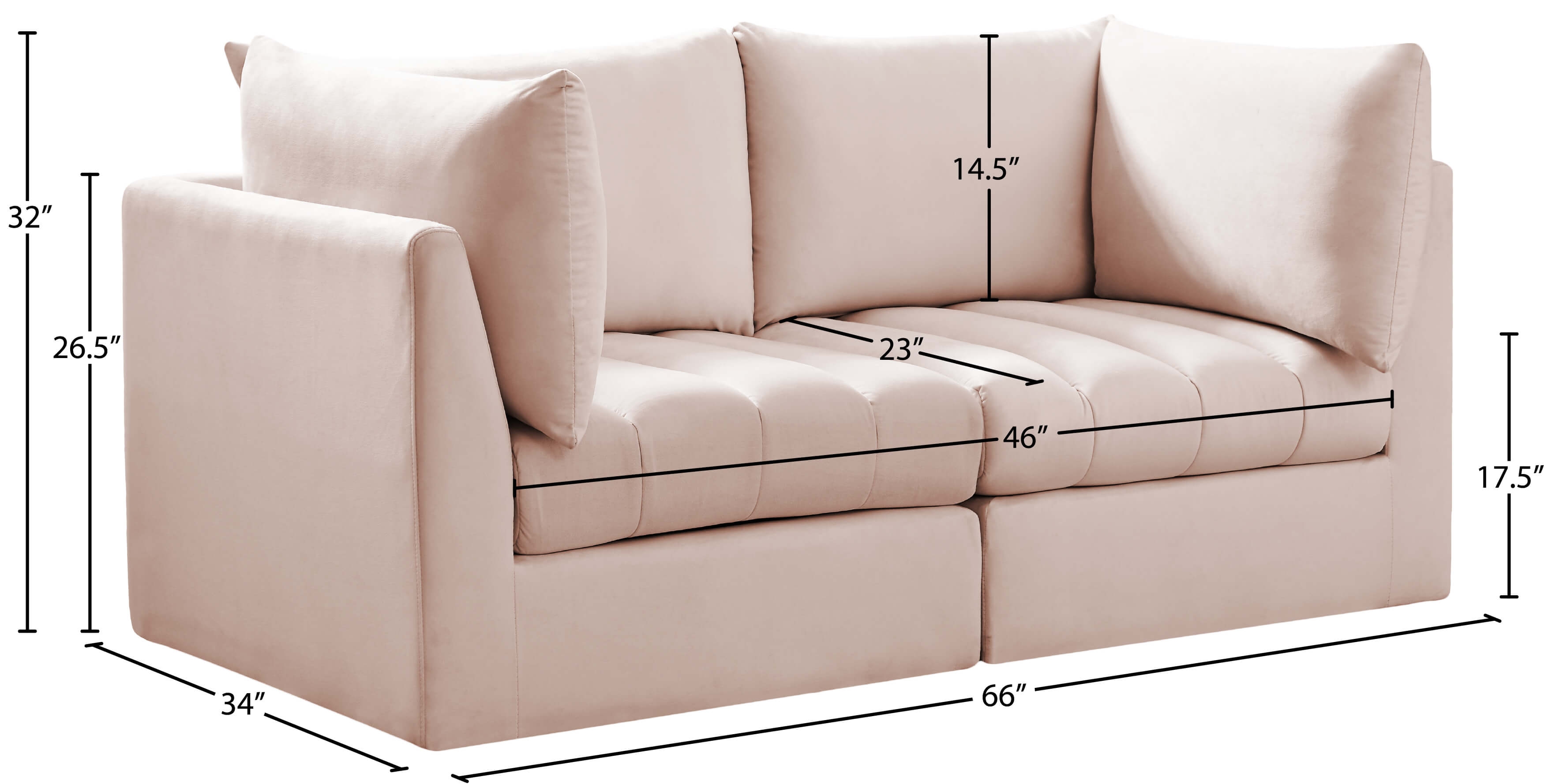 Jacob Velvet Modular Sofa