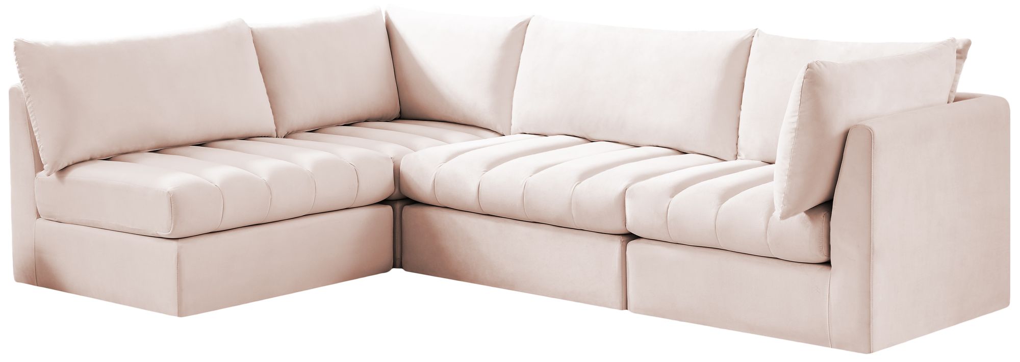 Jacob 103" 4-Piece Velvet Modular Sectional