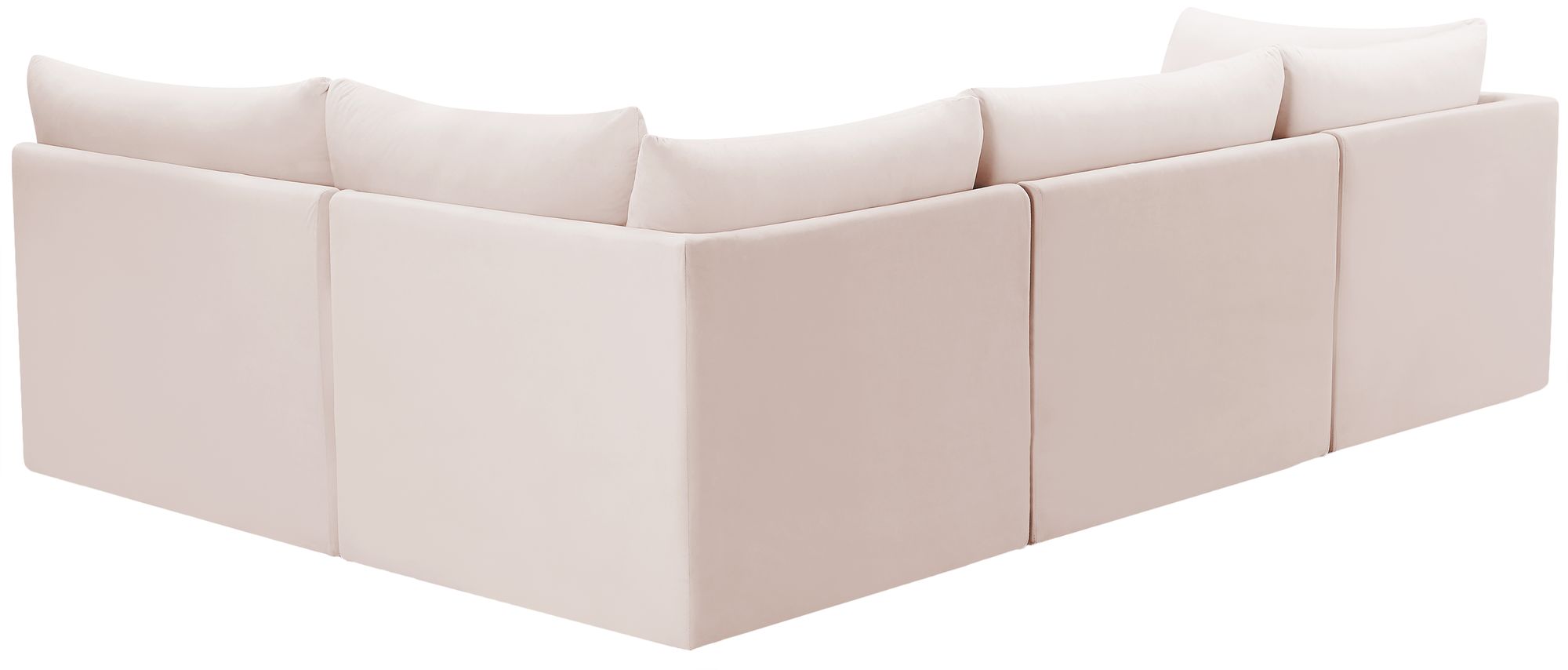 Jacob 103" 4-Piece Velvet Modular Sectional