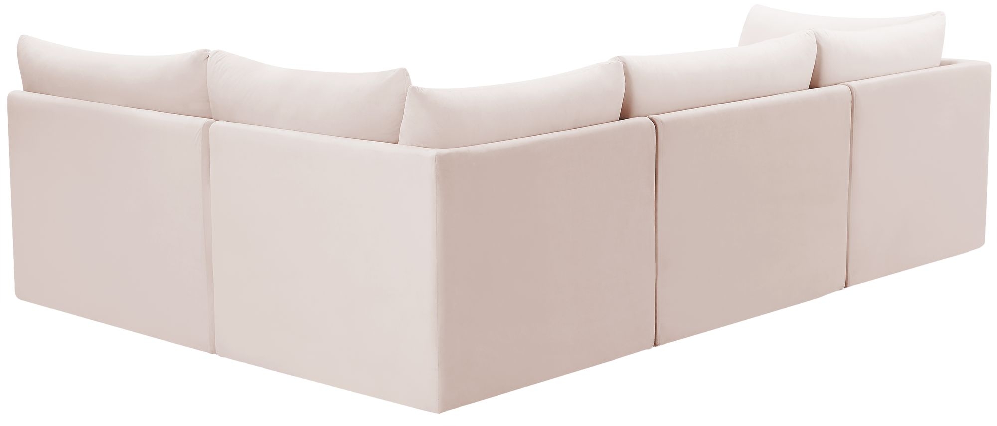 Jacob 103" 4-Piece Velvet Modular Sectional
