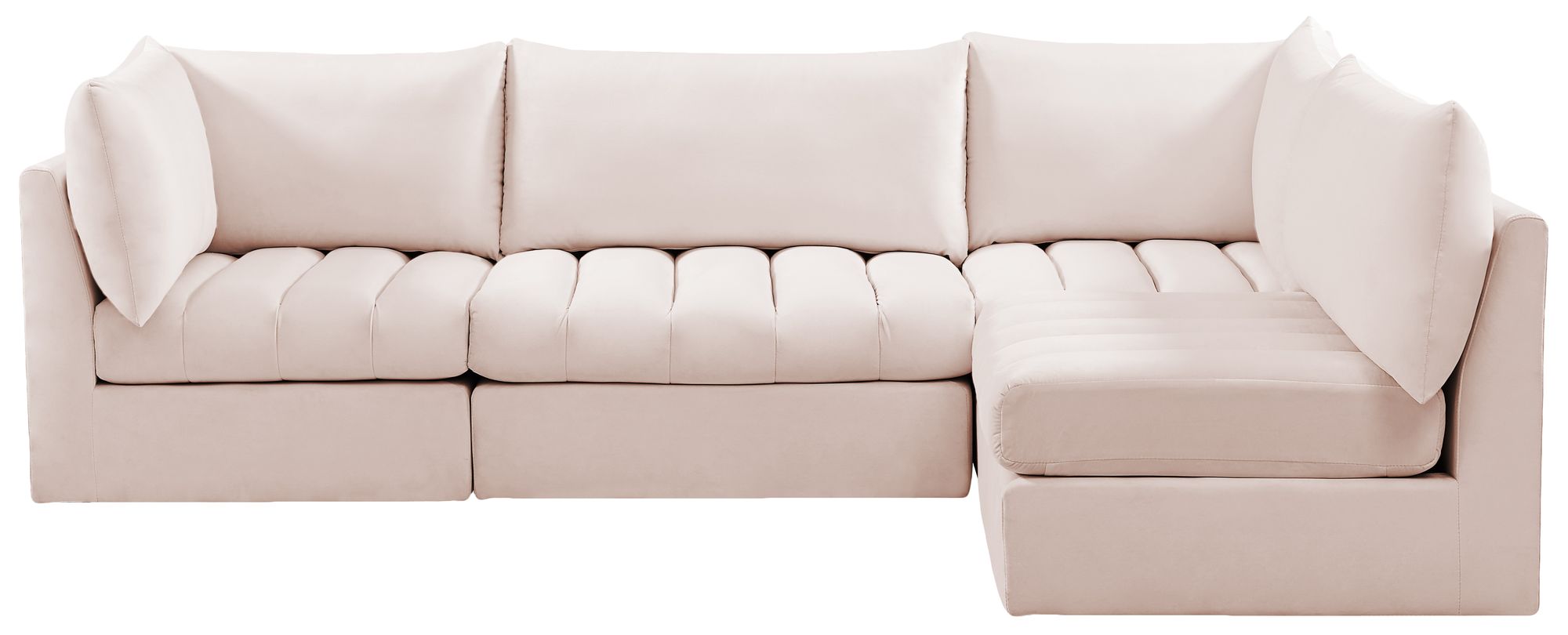 Jacob 103" 4-Piece Velvet Modular Sectional