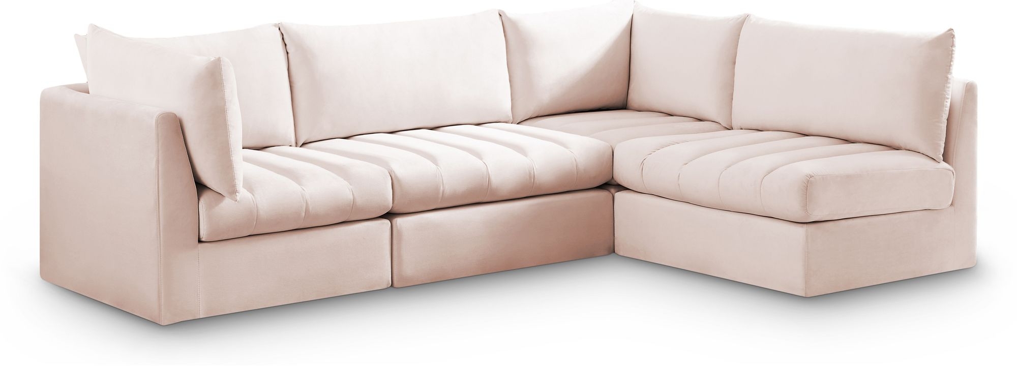 Jacob 103" 4-Piece Velvet Modular Sectional