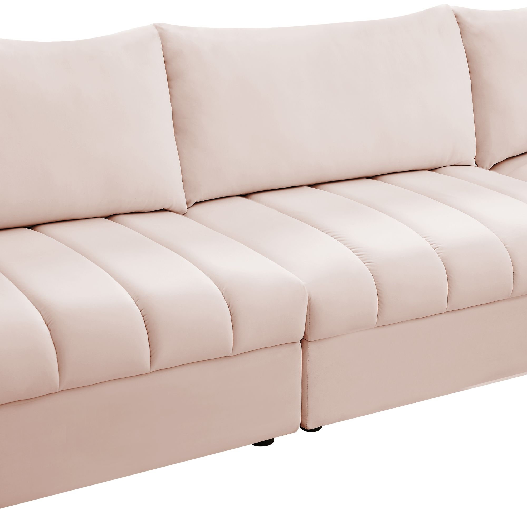 Jacob 140" 5-Piece Velvet Modular Sectional