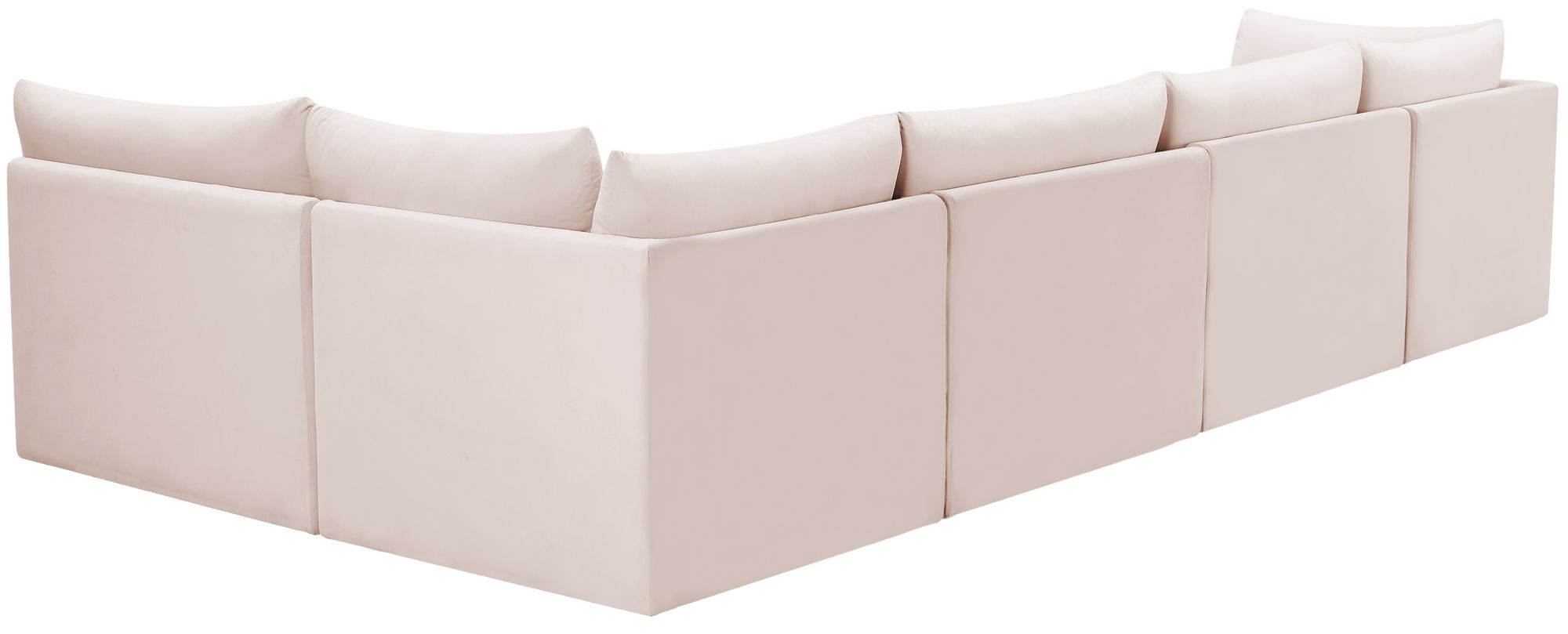 Jacob 140" 5-Piece Velvet Modular Sectional