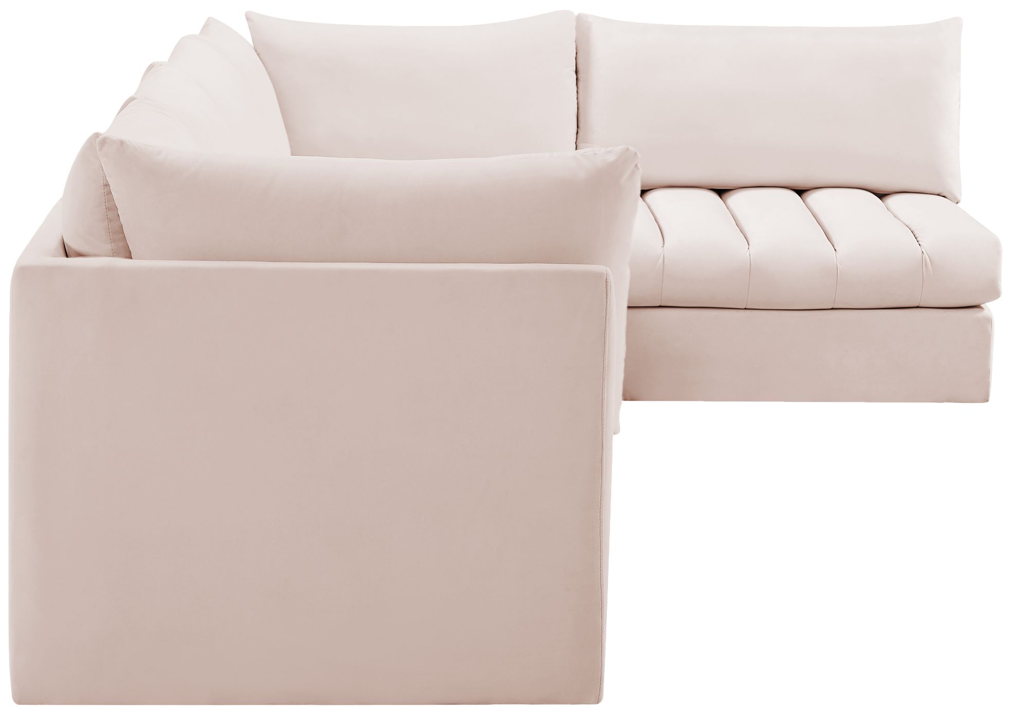 Jacob 140" 5-Piece Velvet Modular Sectional