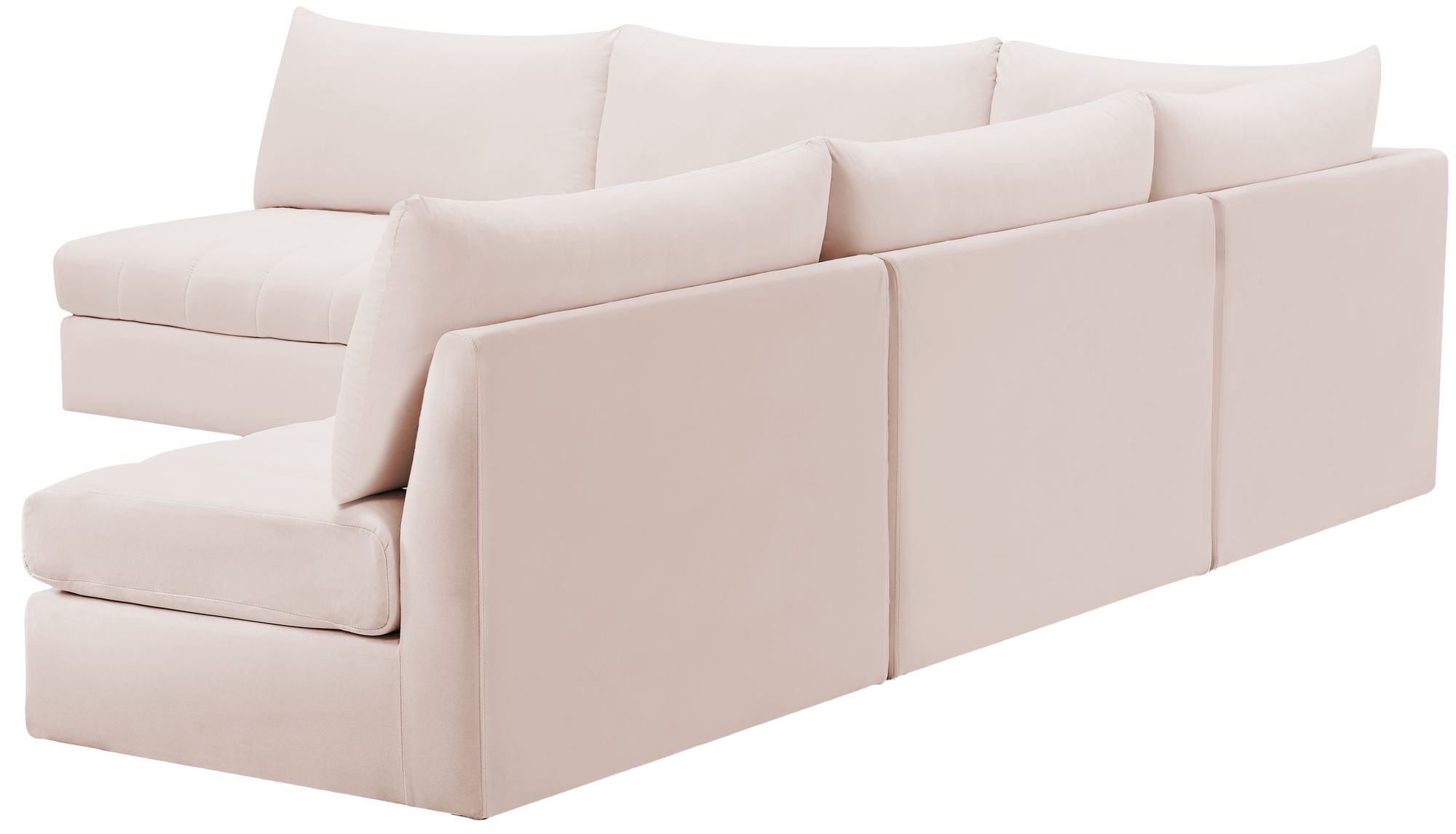 Jacob 107" 5-Piece Velvet Modular Sectional