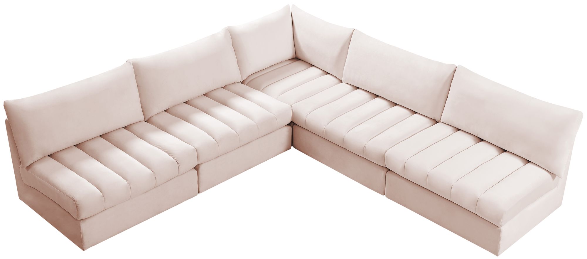 Jacob 107" 5-Piece Velvet Modular Sectional