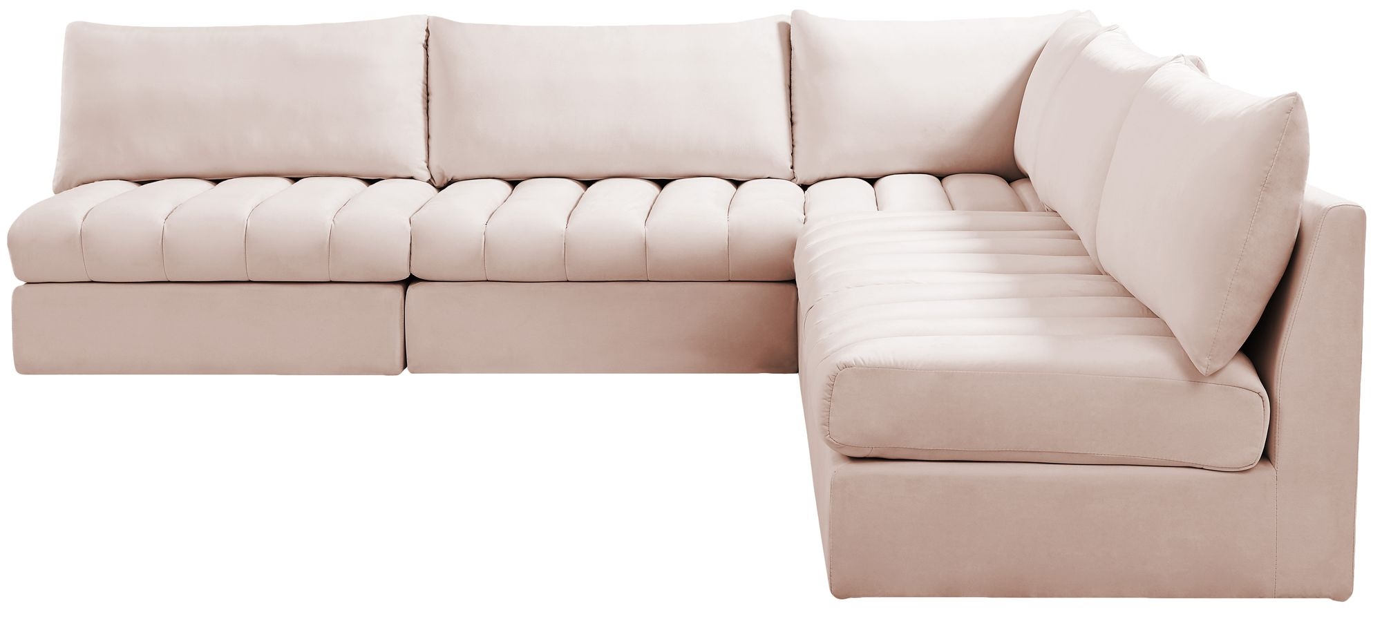 Jacob 107" 5-Piece Velvet Modular Sectional