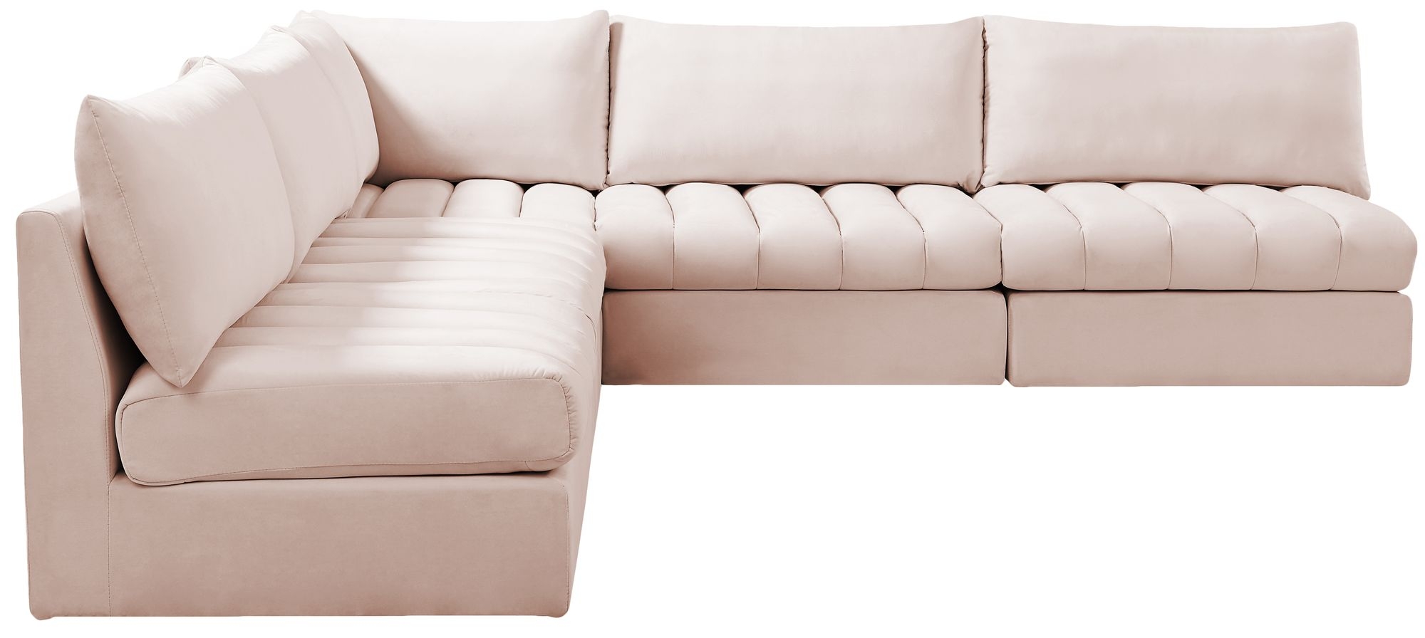 Jacob 107" 5-Piece Velvet Modular Sectional