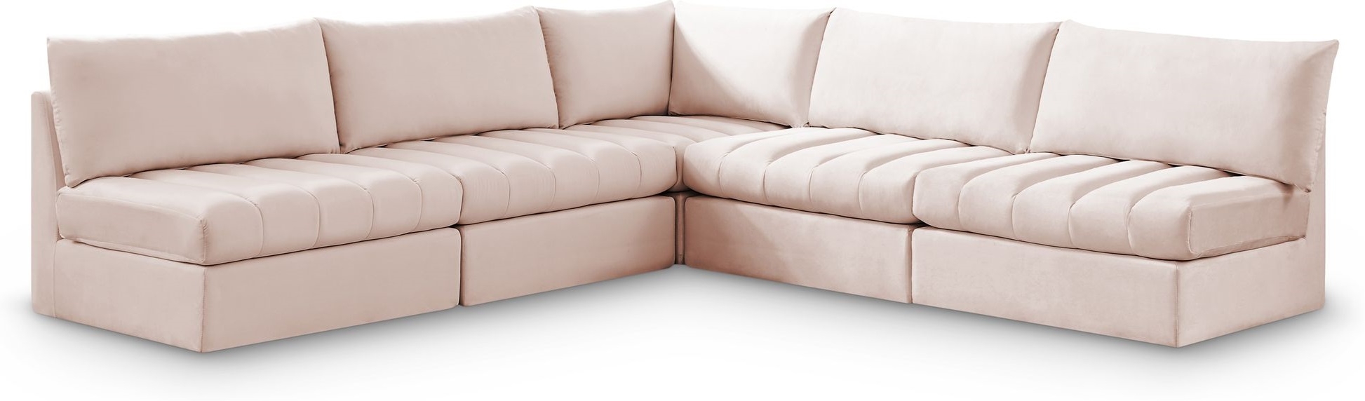 Jacob 107" 5-Piece Velvet Modular Sectional