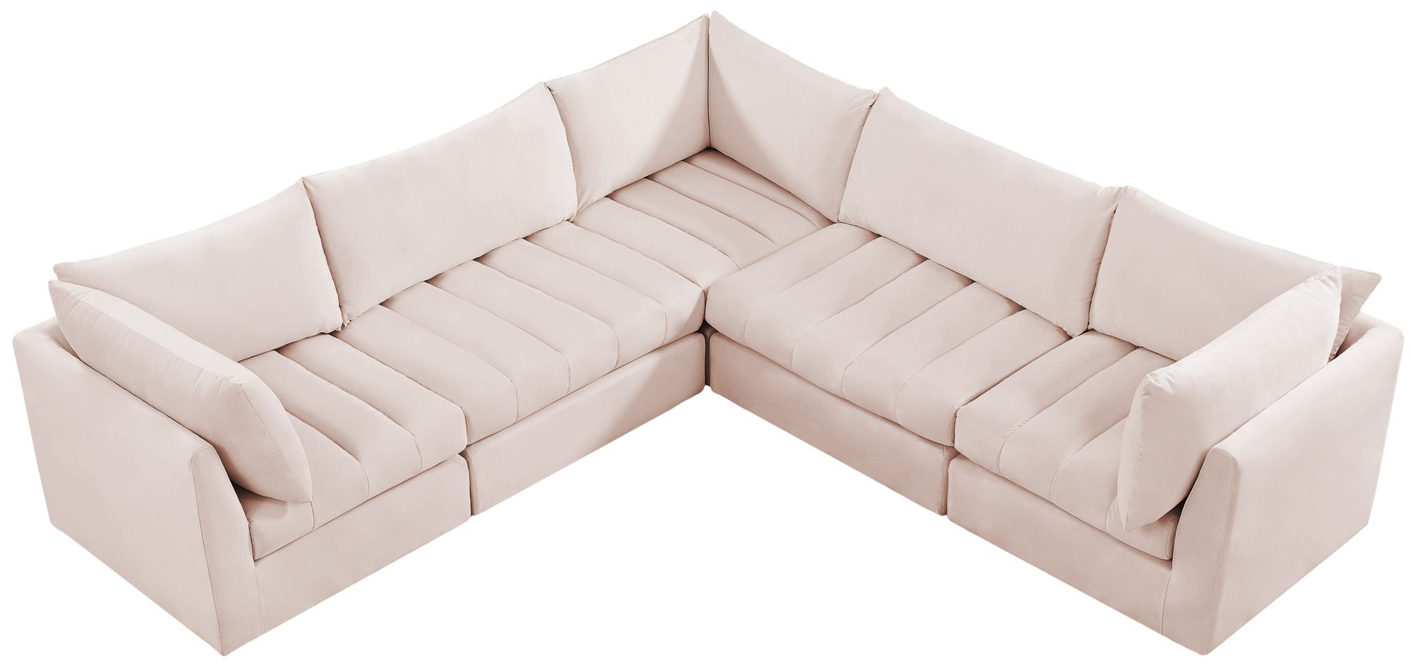 Jacob 103" 5-Piece Velvet Modular Sectional