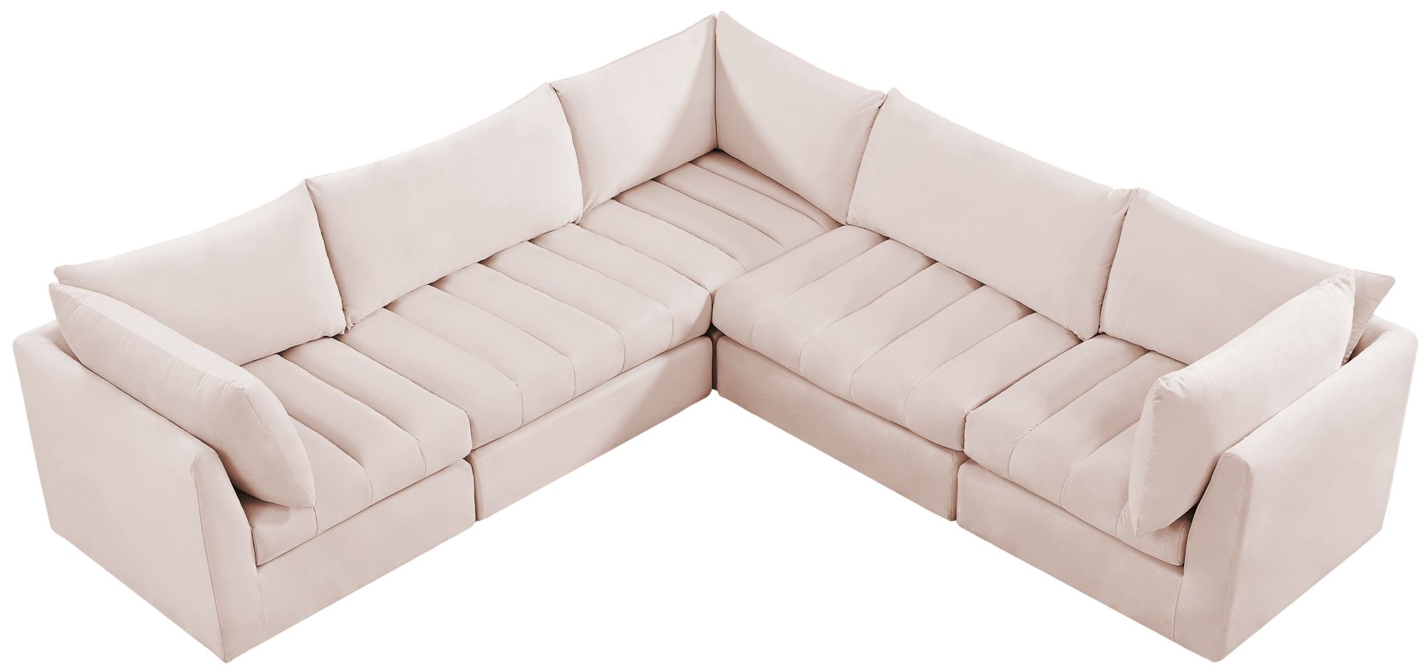 Jacob 103" 5-Piece Velvet Modular Sectional